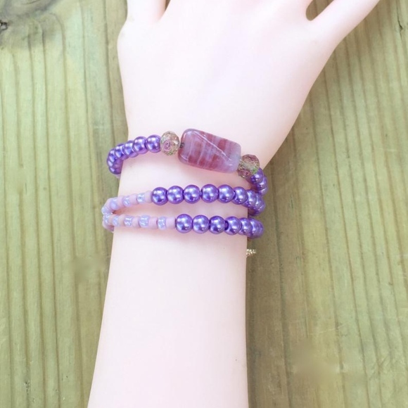 Star Fish Bracelets Pink and Purple - Picture 3 of 3